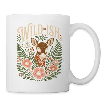 Wild-ish – Niedliches Reh im Blumenwald - Tasse - Weiß - Rechts