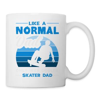 Skateboard Skater Retro Vintage Skaten Geschenk - Tasse - Weiß - Rechts