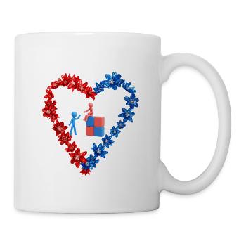Herzblumen Kooperationsmotiv - Tasse - Weiß - Rechts