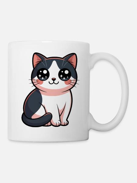Kawaii Kätzchenkatzenliebhaber - Tasse - Weiß