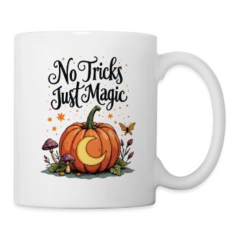 No Tricks Just Magic Kürbis - Tasse - Weiß - Rechts