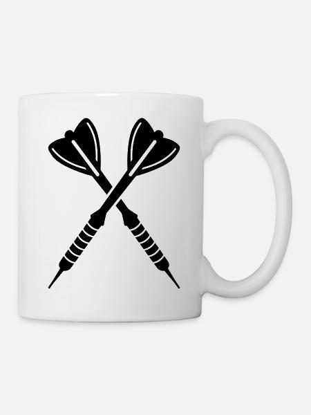 Dartpfeile - Tasse - Weiß