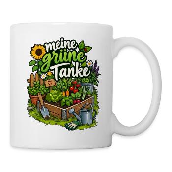Meine grüne Tanke – Gartenfreude - Tasse - Weiß - Rechts