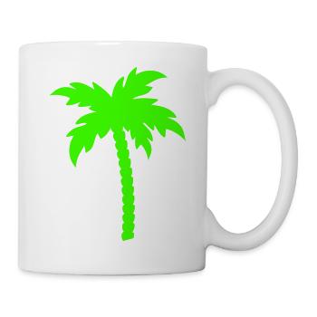 Palme Silhouette  - Tasse - Weiß - Rechts