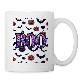 Boo Glitter Halloween-Nacht - Tasse - Weiß - Rechts