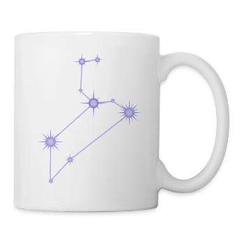 Löwestern Sternbild Tierkreiszeichen Lila - Tasse - Weiß - Rechts