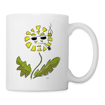 Dandy the Wheedo – Mürrischer Löwenzahn - Tasse - Weiß - Rechts
