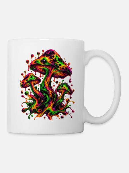 Neon-Traumlandschaft - Tasse - Weiß