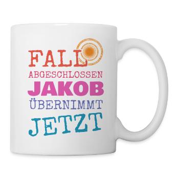 Lustig Jakob - Tasse - Weiß - Rechts