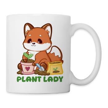 Kleiner Fuchs Pflanzenglück - Tasse - Weiß - Rechts