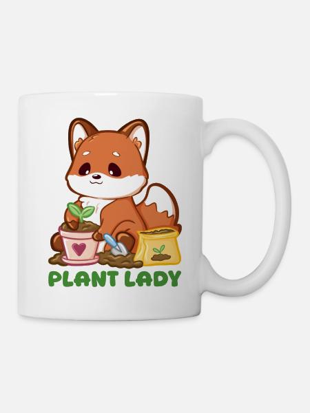 Kleiner Fuchs Pflanzenglück - Tasse - Weiß