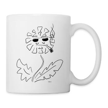 Dandy the Wheedo – Mürrischer Löwenzahn - Tasse - Weiß - Rechts