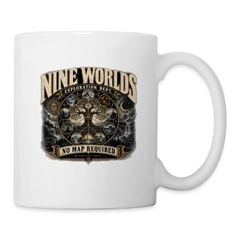 NINE WORLDS EXPLORATION DEPT. – No Map Required - Tasse - Weiß - Rechts