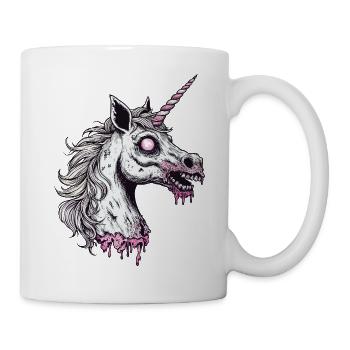Zombie Einhorn - Tasse - Weiß - Rechts