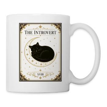 Die Mondkatze der Introvertierten - Tasse - Weiß - Rechts
