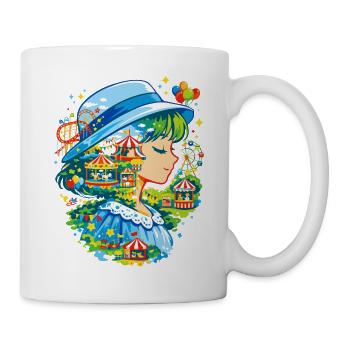  Freizeitpark Jahrmarkt Rummelplatz Anime Dorffest - Tasse - Weiß - Rechts