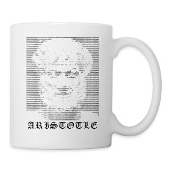 Aristoteles ASCII Kunstporträt - Tasse - Weiß - Rechts