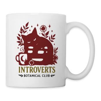 Introvert Botanik Club Emblem - Tasse - Weiß - Rechts