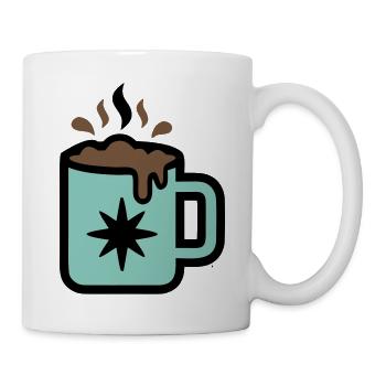 Kaffeetasse Stern Grafik - Tasse - Weiß - Rechts