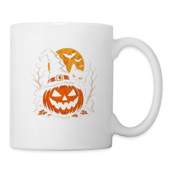 halloween Pumpkin Graphic Tee - Tasse - Weiß - Rechts