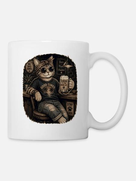 Good Times Bar Cat - Tasse - Weiß