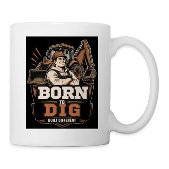 Born to Dig: Built Different - Tasse - Weiß - Rechts