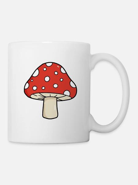 Fliegenpilz Pop-Art - Tasse - Weiß