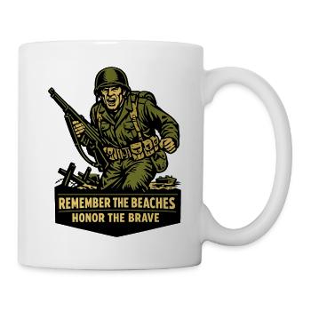 D-Day Tribute Remember The Beaches - Tasse - Weiß - Rechts