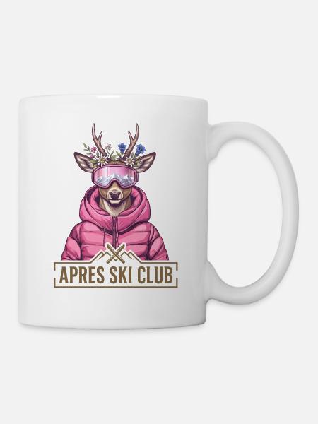 Hirsch Après-Ski Club - Tasse - Weiß