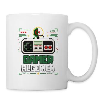 Algerische Gamer-Pixelkunst – Retro-Gaming Algerien - Tasse - Weiß - Rechts
