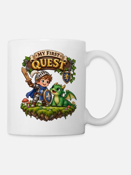 My First Quest - Kleiner Ritter - Tasse - Weiß