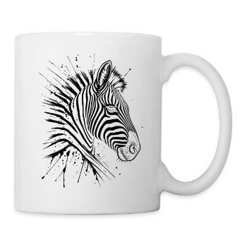 Zebra - Tasse - Weiß - Rechts