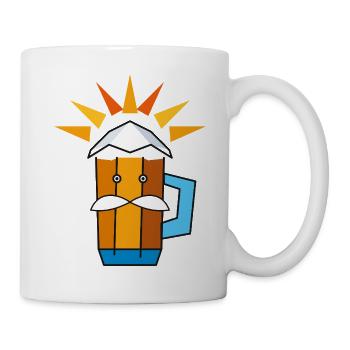 Happy BEER - Tasse - Weiß - Rechts