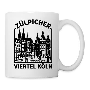 Zülpicher Viertel Köln Kwartier Latäng  - Tasse - Weiß - Rechts