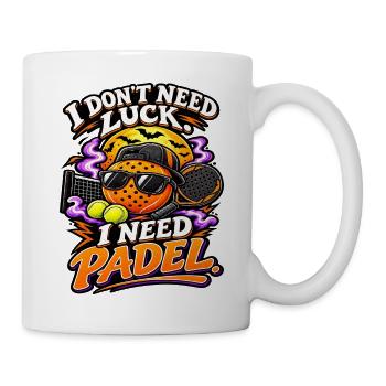 I Need Padel - Padel Spruch - Tasse - Weiß - Rechts