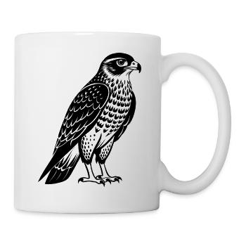 Rothaartiger Falke - Tasse - Weiß - Rechts