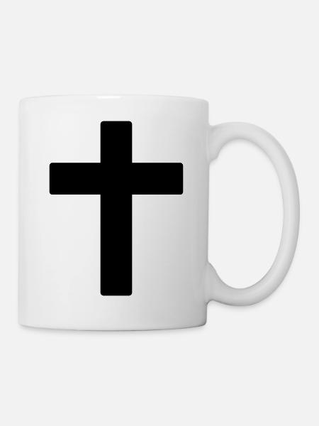 Kreuz - Tasse - Weiß