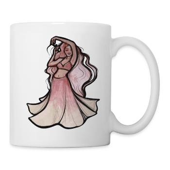 Rouge-Tänzer im Aquarellschleier - Tasse - Weiß - Rechts