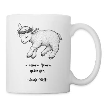 Lamm Gottes – Frieden - Tasse - Weiß - Rechts