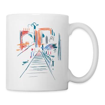 Landschaft Architektur Abstrakt - Tasse - Weiß - Rechts