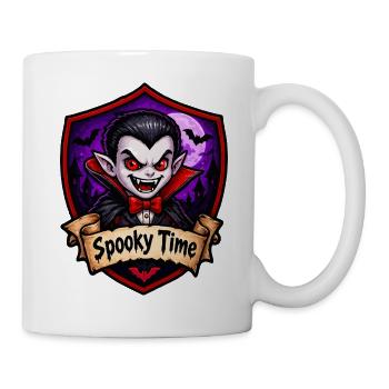 Spukzeit Vampir Cartoon - Tasse - Weiß - Rechts