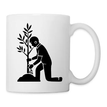 Baum Pflanzen - Tasse - Weiß - Rechts