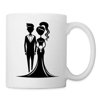 Hochzeitspaar - Tasse - Weiß - Rechts