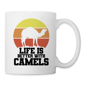 Kamel Retro Humor - Tasse - Weiß - Rechts