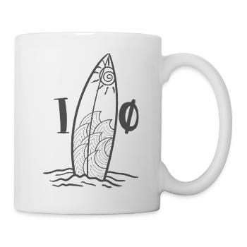 Surfer- und stilisierte Wellen-Surfbrett Ile d'Oléron - Tasse - Weiß - Rechts