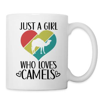 Kamel Herz Retro Look - Tasse - Weiß - Rechts