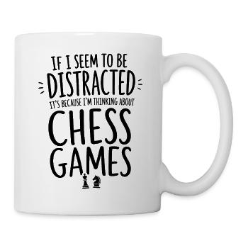  Pieces Schachspieler Schachspiel Schachbrett - Tasse - Weiß - Rechts