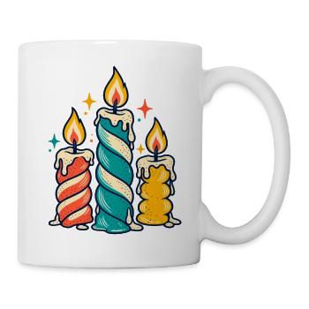 Kerzenrunde – Gemeinsam Licht gestalten - Tasse - Weiß - Rechts