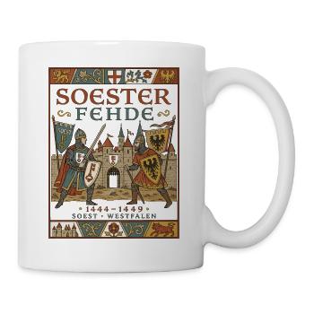  Mittelalterliches SOEST historische Soester Fehde - Tasse - Weiß - Rechts