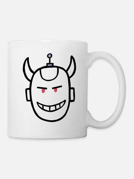 Roboterteufel - Tasse - Weiß